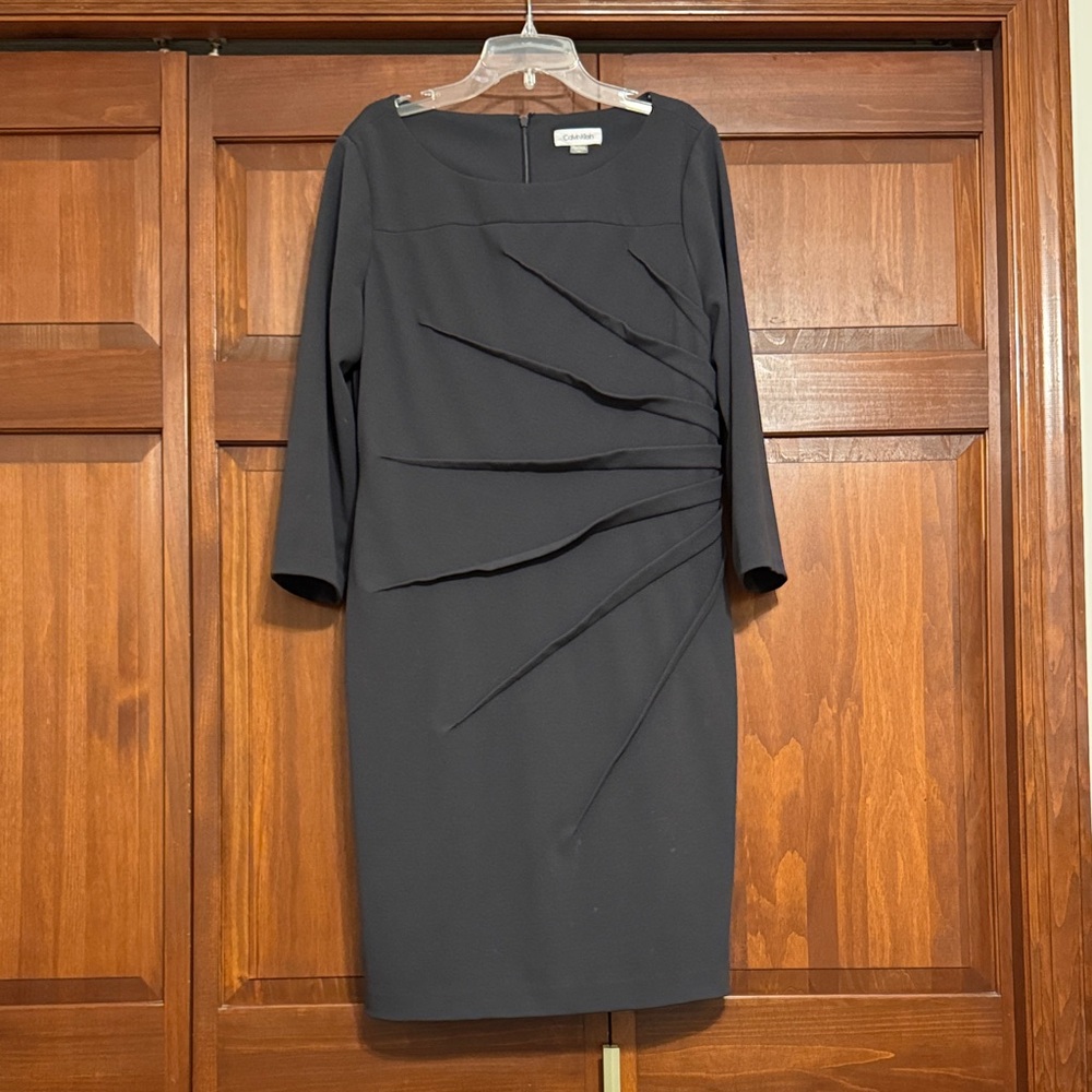 Calvin Klein Dark Gray Long Sleeve Dress